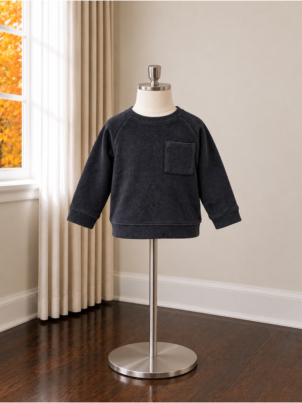Zara Boys Charcoal Pocket Sweatshirt 18–24 Months